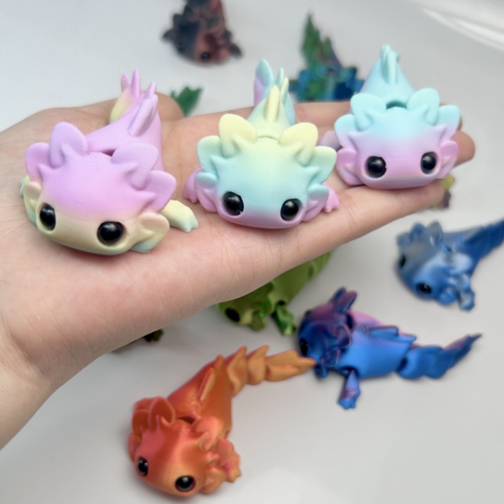 Xt Home Textiles - 3D-Gedruckte Salamander-Figuren Spielzeug mit Mehrfach-Gelenken und