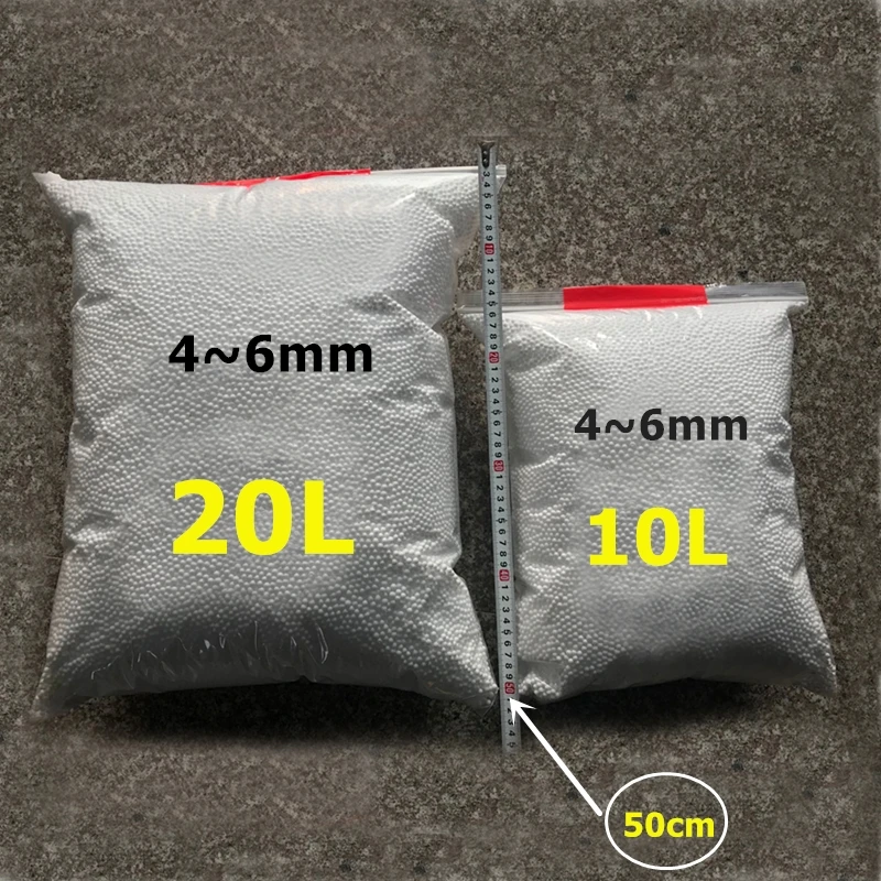 Floor Cushion Pouf - 4-6mm 10L/20L Weiße Styroporkugeln zum Füllen