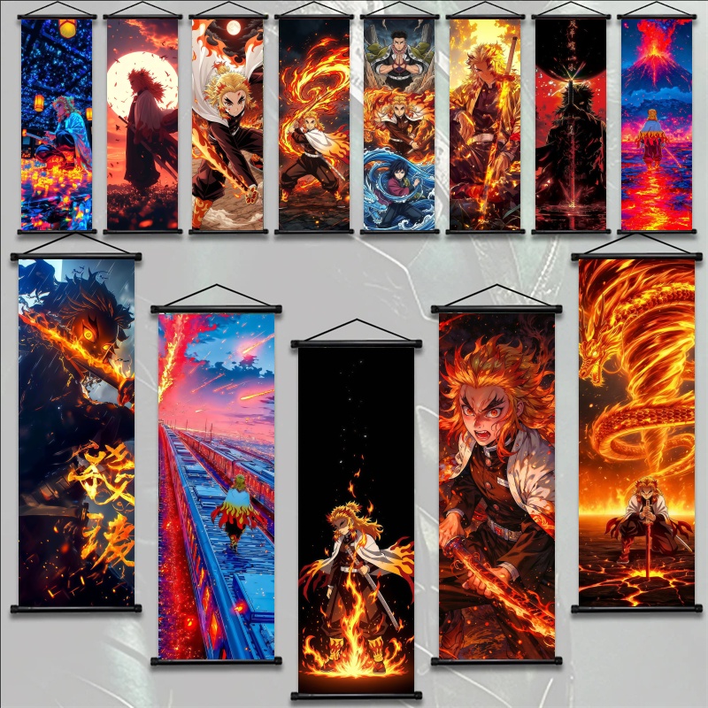 Home Textiles - Demon Slayer Kyojuro Rengoku HD-Druck Anime