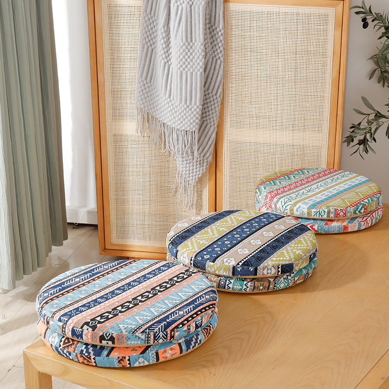 Floor Cushion Pouf - 4,5 cm dickes, rundes Bodenkissen aus
