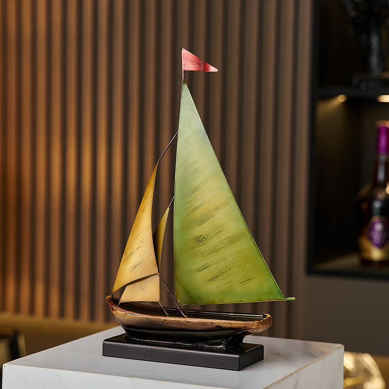 Xt Home Textiles - Kreatives Segelboot-Modell Ornament, Luxuriöse Dekoration für