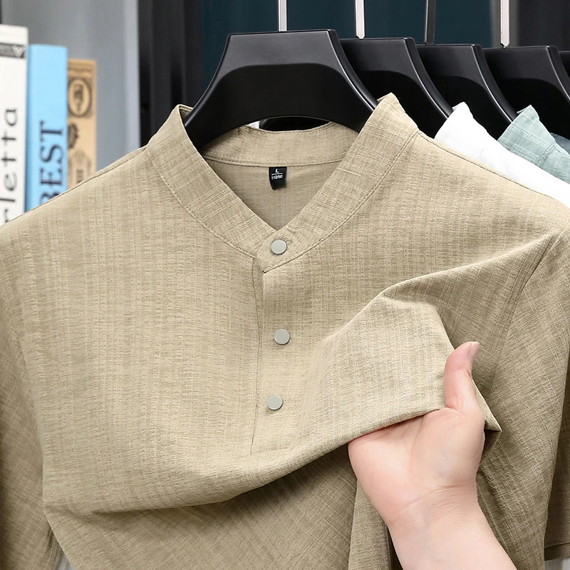 Sommer-Herrenhemd mit Stehkrag – Home Textiles Bewertung und Preis