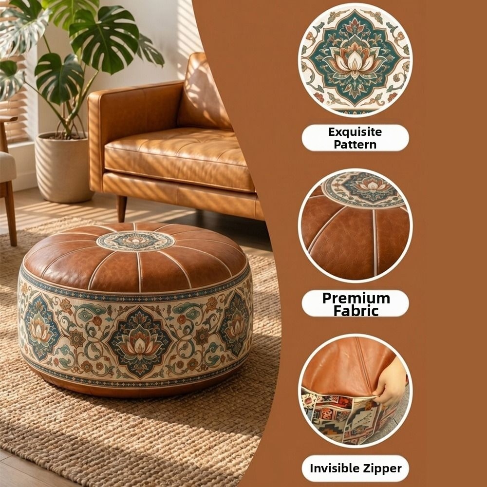 Neuer Ottoman-Pouf aus PU-Lede – Floor Cushion Pouf Bewertung und Preis