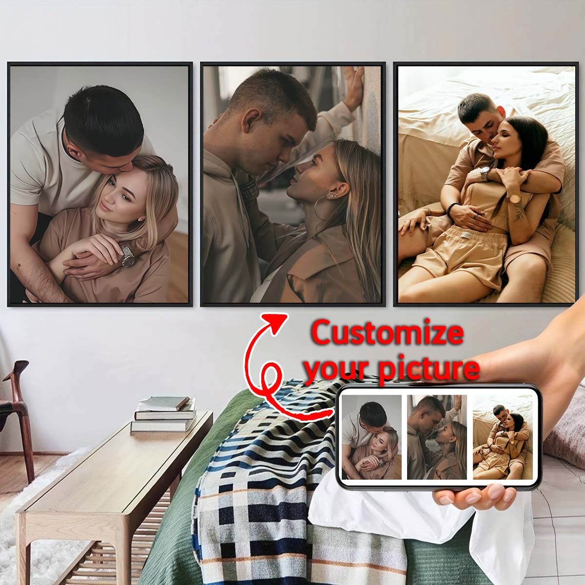 Triptychon - 2D-Foto-Holzrahme – Home Textiles Bewertung und Preis
