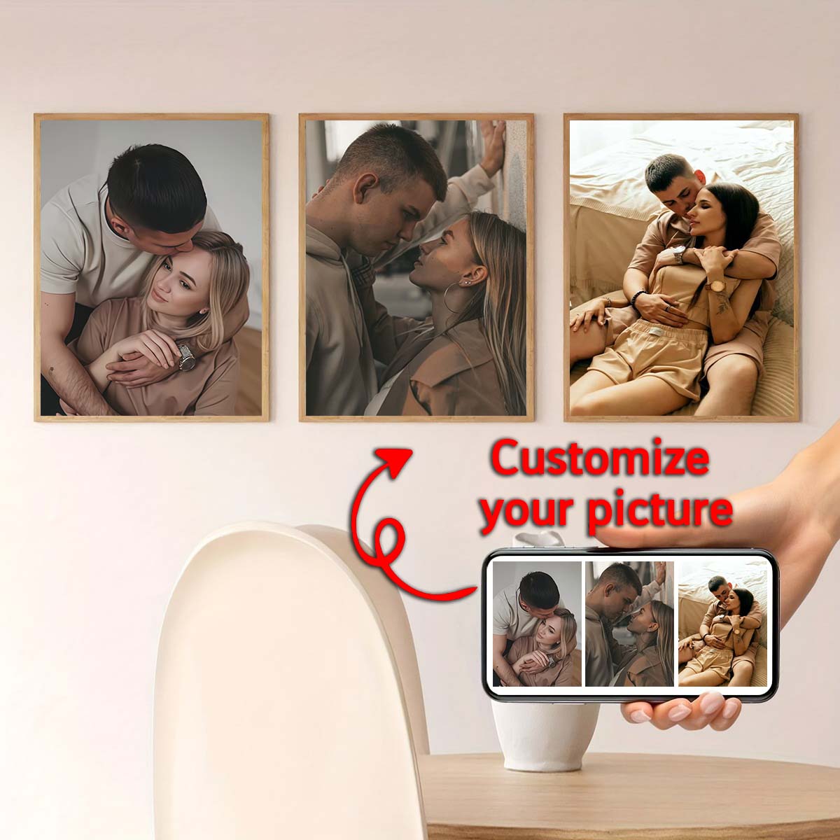 Triptychon - 2D-Foto-Holzrahme – Home Textiles Bewertung und Preis