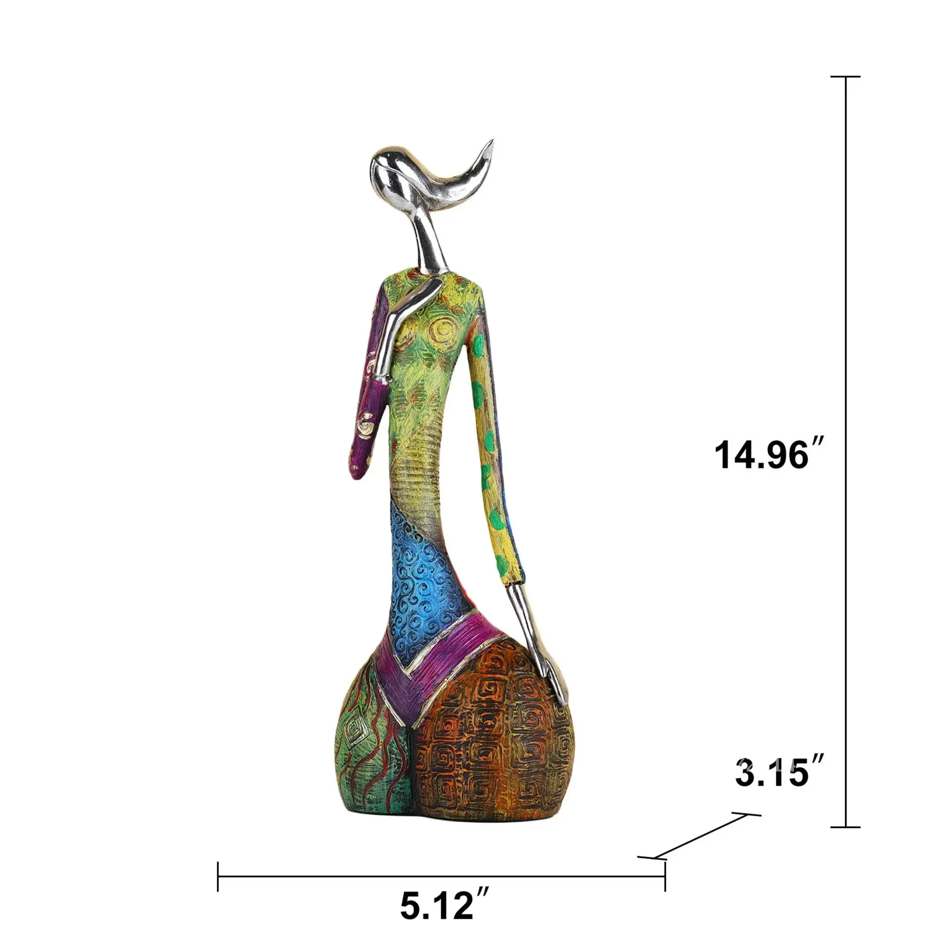 Malerei Frau Harz Statue Figur – Xt Home Textiles Bewertung und Preis