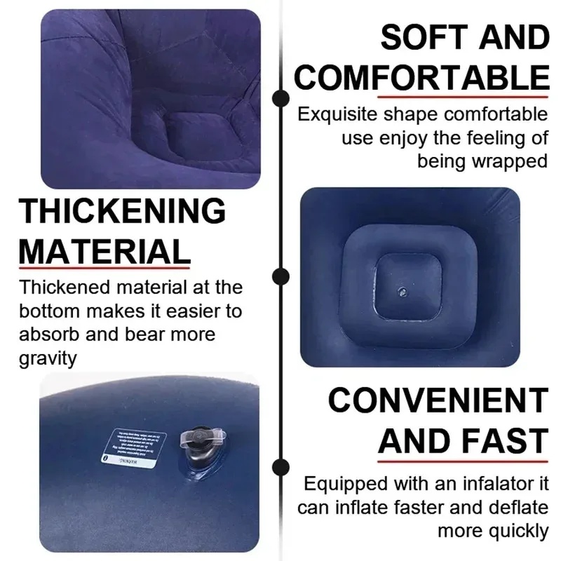 Großer aufblasbarer Lazy-Sofa- – Floor Cushion Pouf Bewertung und Preis