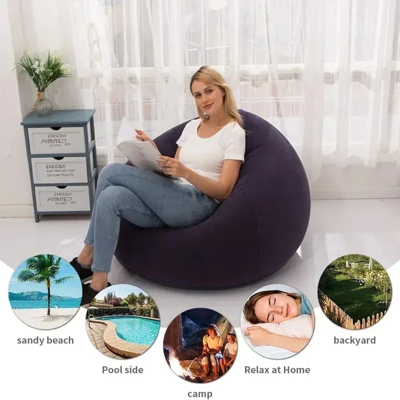 Großer aufblasbarer Lazy-Sofa- – Floor Cushion Pouf Bewertung und Preis