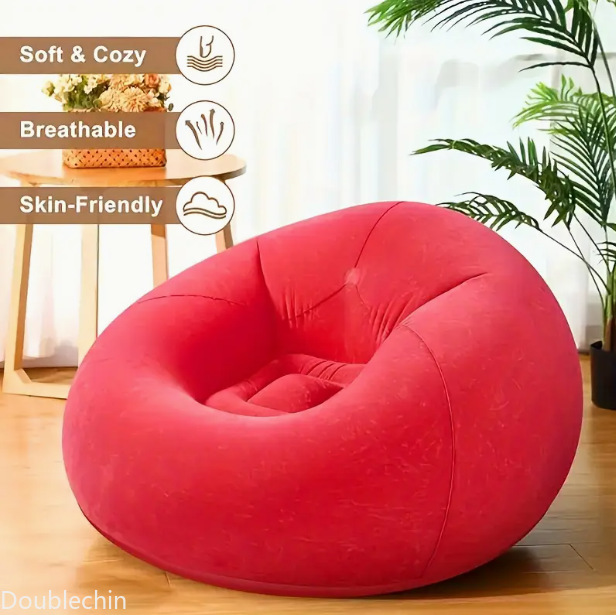Einzelner Beflockter Aufblasba – Floor Cushion Pouf Bewertung und Preis
